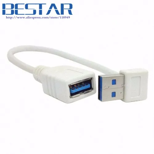 30cm New Generic USB 3.0 A male 90 degree right angle to USB A female Plug Cable