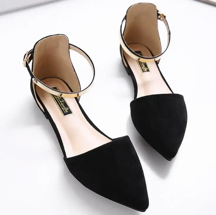 De Pointu Chaussures Dames Sandales noir Boucle Appartements Mocassins À beige Ballet Bride Rose Femmes noir Plates Avec Cheville rose Beige Métallique La Bout EFwqpZ5