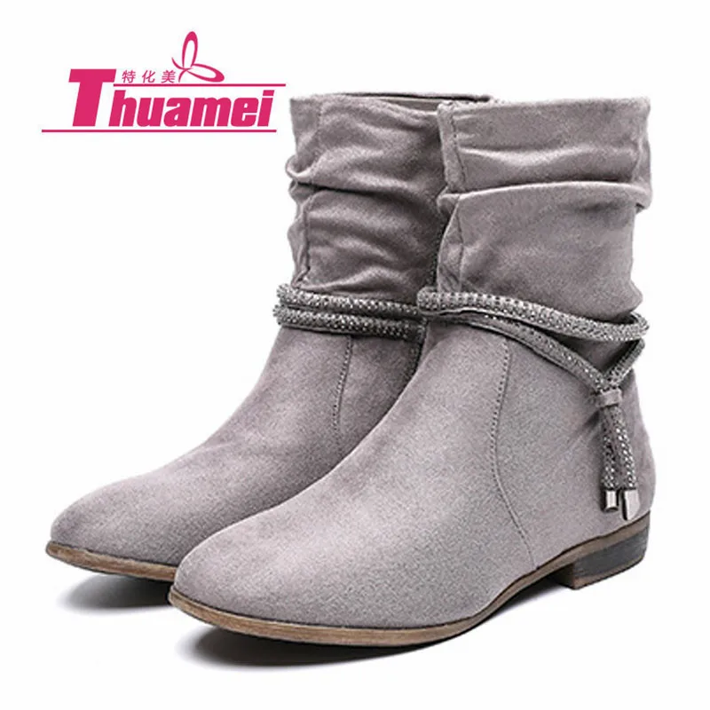 

Platform Low Heels Pink Motorcycle Women's Fashion Ankle Autumn Women Boots Shoes Woman Botas #Y0797316Q