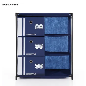 

iKayaa US UK FR Stock Closet Storage Organizer 3-Drawer 3 Grids Home Cabinet Organizer for Clothes Toys Sockets Storage Box