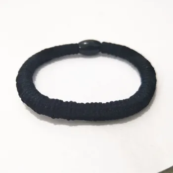 

Fashion Black Rope Bracelets Stainless Steel Simple Elastic Bracelets Bangles Jewelry For Women