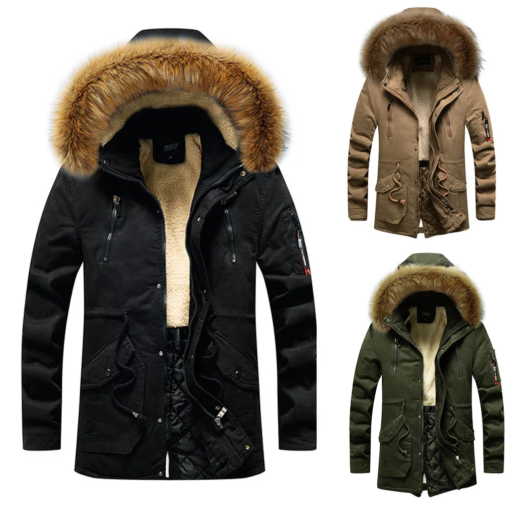 Мужская зимняя куртка средней длины с капюшоном утолщенного размера плюс, куртка с хлопковой подкладкой, пальто, парки Abrigos Invierno, зимние топы