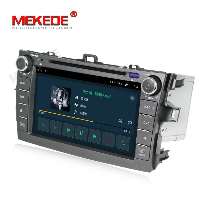 MEKEDE 2+ 32G Android 9,1 автомобильный DVD мультимедийный плеер аудио радио для Toyota corolla 2007-2011 Автомобильный Радио gps Навигация BT wifi