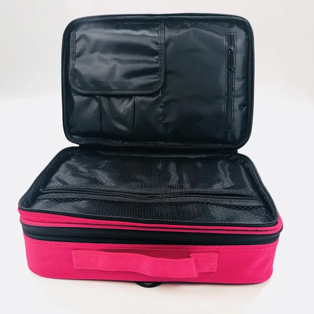 Amazon Com Lemoncy Travel Makeup Case Portable Makeup Brush Bag