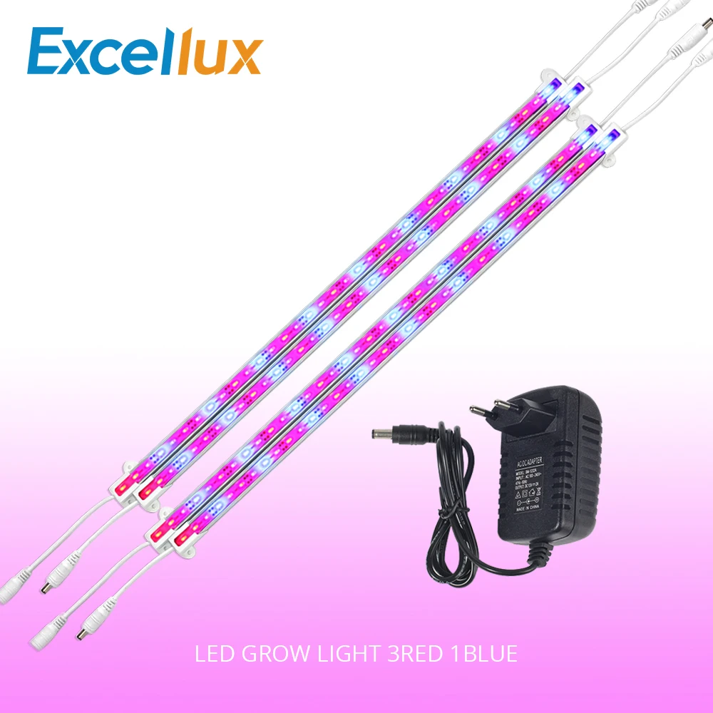 4 шт. набор красный синий LED Grow Light DC12V 5630 для растений фитолампа роста