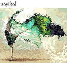 Рамка цифровая масляная краска ing по номерам домашний декор Ремесленная Краска на холсте уникальный подарок Картина абстрактный танец девушка Diy Краска ing