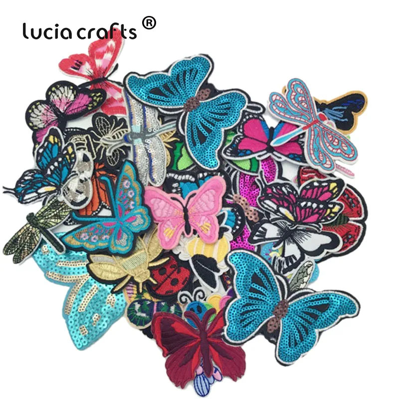 Lucia crafts 12 шт мультфильм животных аппликация случайные стили вышитые железные нашивки Детская одежда аксессуары L0305 - Цвет: Type15 random mixed