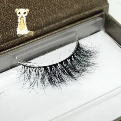 2016 New 1 Pair Hig Quality 3D Fashion Bushy Mid Cross False Eyelashes Mink Hair Handmade