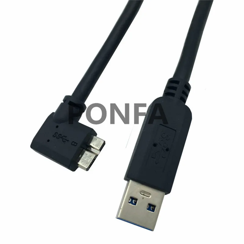 30 см USB 3,0 A штекер для Micro B папа 90 градусов левый угол короткий кабель