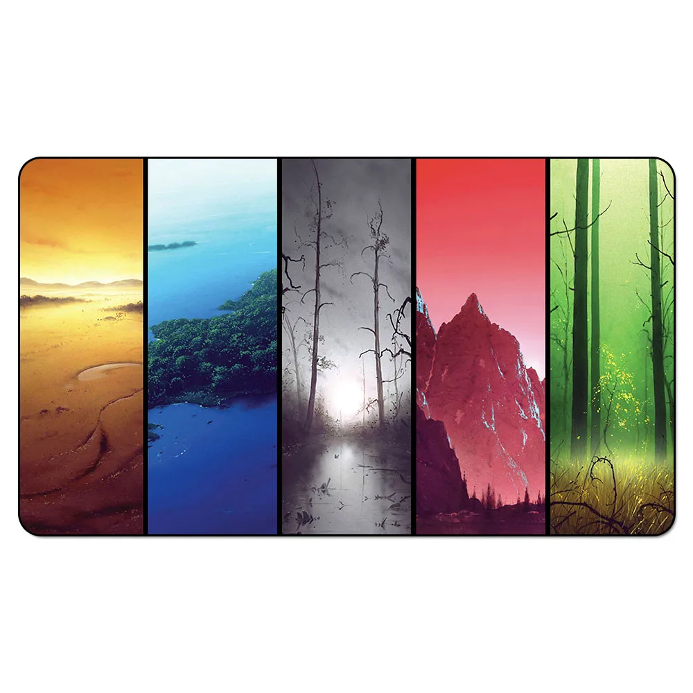 MTG Playmat Unhinged Lands, City of Brass,Chandra and Liliana, kaladesh