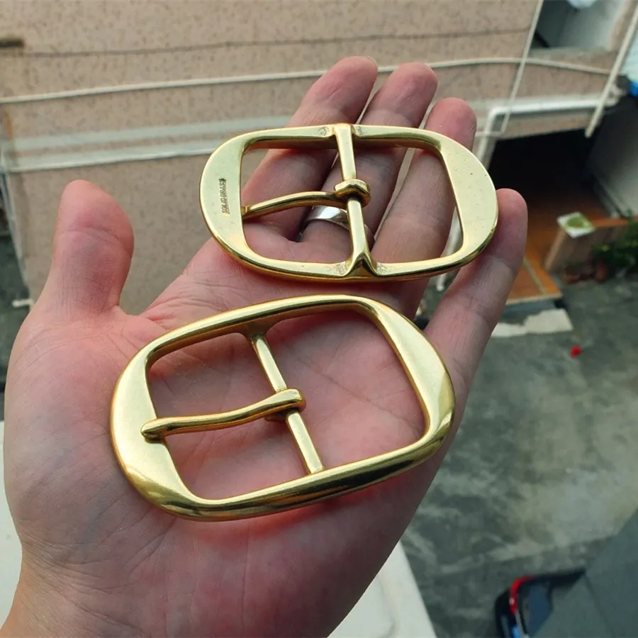 

DIY Leathercraft Hardware Solid Brass Belt Buckle Center Bar Buckle BOR Finish # 9087S-B40