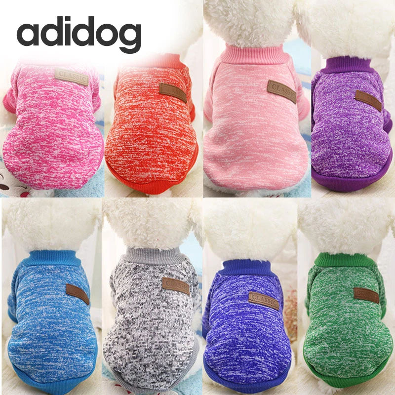 

Pet Dog Clothes Sweater For Small Medium Dogs Jeans Chihuahua Pet Knit Coat dog Five Size Cotton Chihuahua Grey XS-XXL PETASIA