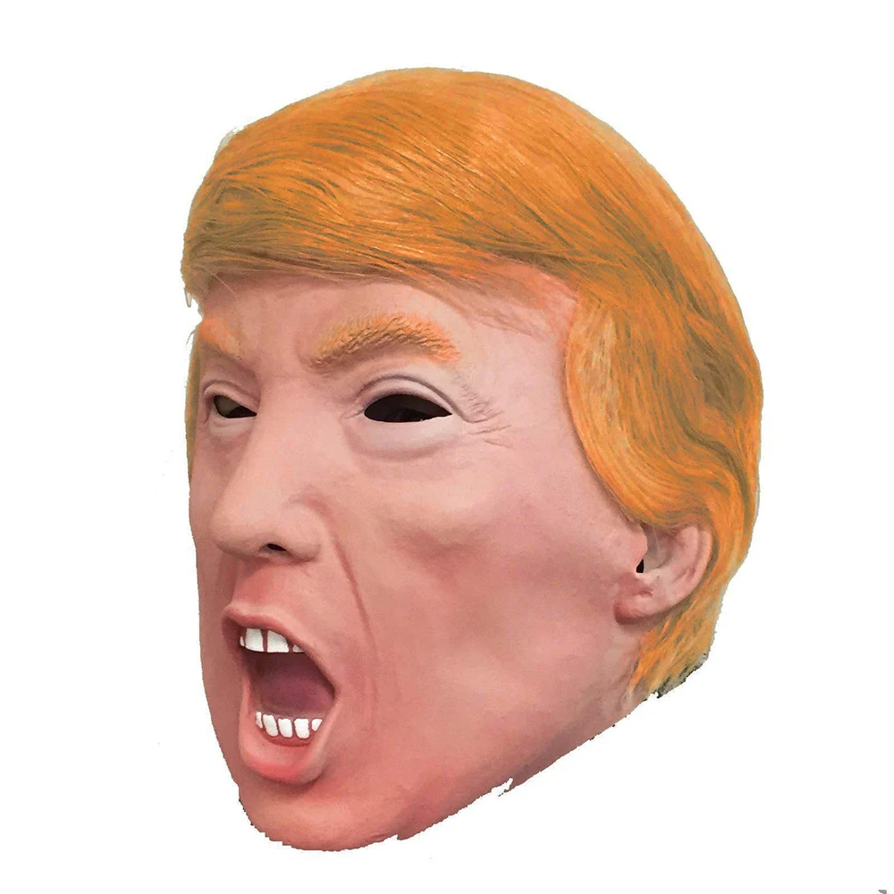 Реалистичный костюм знаменитостей на Хэллоуин, латексная маска Дональда Трампа для Хэллоуина, вечерние