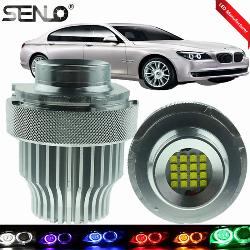 Senlo LED E60 ангельские глазки Высокая Мощность модные ошибок 1 пара 16x10 Вт 160 ватт