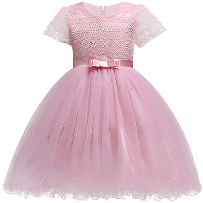 

Girls dress formal wedding banquet ceremony Stereo flowers white princess dress flower girl dresse for girl Baby girl's clothes