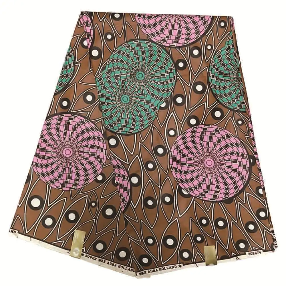 

6 Yards African Wax Prints Super Hollandais dutch 100%Polyester Fabrics Material Dashiki Batik Real Floral for Dress