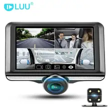 LUU 4.5 ”IPS Touch Screen dash cam 360 gradi Full HD Fisheye Lens Macchina Fotografica dell’automobile dvr