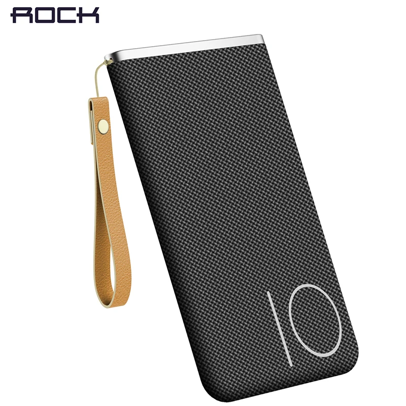 ROCK Universal 10000 mAh Power Bank For Mobile Phone Portable Polymer Type C Phone 10000mAh font