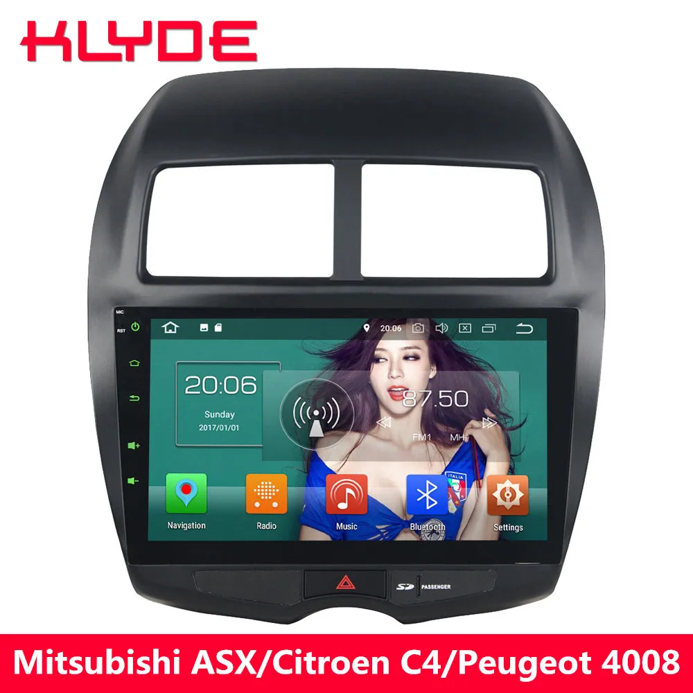 

KLYDE 10.1'' IPS 4G Wifi Android 8.0 Octa Core 4GB RAM 32GB ROM Car DVD Multimedia Player For Mitsubishi ASX RVR Outlander Sport