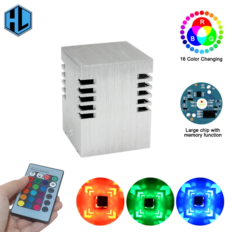 Светодиодный кухонный ночник 3 Вт RGB диммер на чердаке квадратный световой фонарь