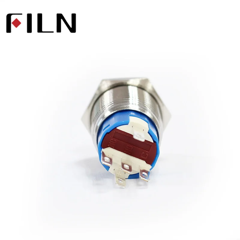 FLIN 19 мм 3 в 6 12 В 48 220 красный синий зеленый белый Мгновенный Переключатель 5A