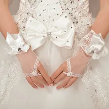 Кружевные дизайнерские короткие детские перчатки с цветочным узором для девочек; детские перчатки для танцев на свадебную вечеринку;