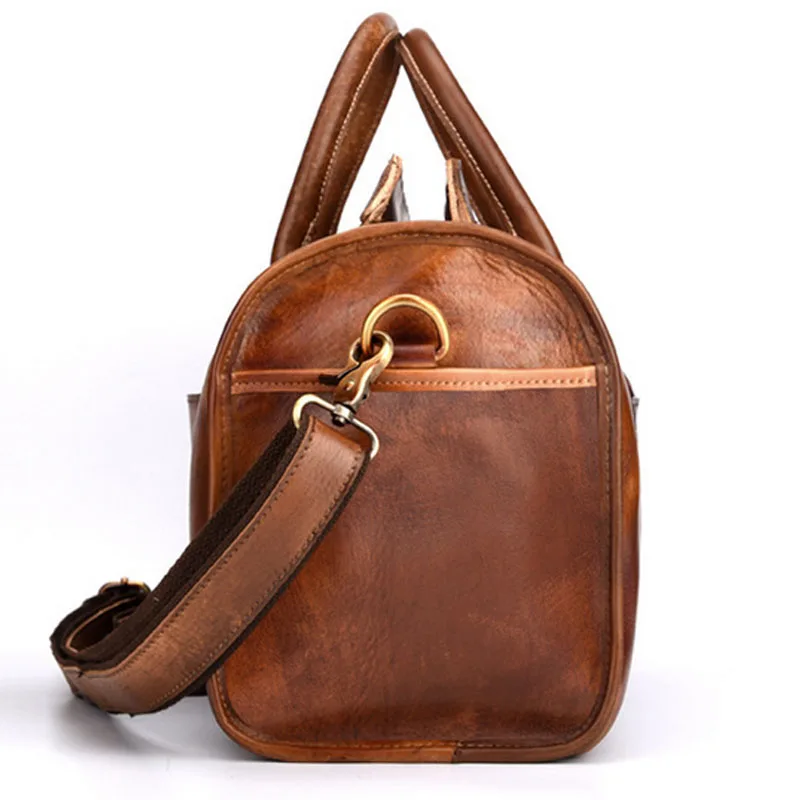 Мужская сумка тоут через плечо из натуральной дубленой кожи|bag business|business bagtote handbag