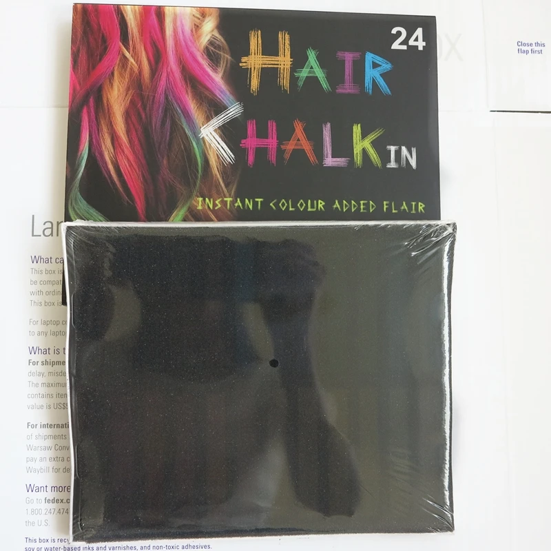 HARMONY 1 SET 24 Colors Non-toxic Temporary Square Hair Color Chalk Hair Dye Color Pastels Stick DIY Styling Tools