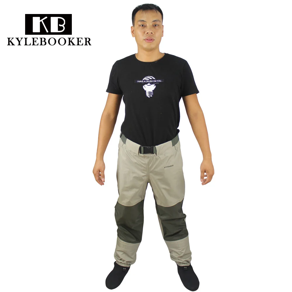 

Fly Fishing Waders Pant Breathable fishing wading waist pants, rafting wear hunting waders with neoprene socks fish tackle