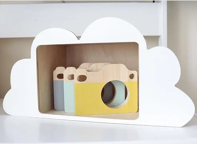 Милая деревянная камера лошадь ТВ Игрушки безопасный Природный Деревянный игрушка детская комната реквизит для фотосъемки
