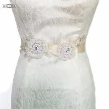 S152 Cinto com Pérolas Handmade Sash Mulheres vestidos de Noiva Vestido de Casamento Acessórios DIY Pérola Beads Sash Frete Grátis Em Estoque