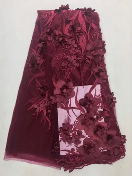 

African Mesh French Lace Fabric High Quality 2019 French Net Sequins Glitter Nigerian-Lace-Fabrics For Wedding Dresses JL020