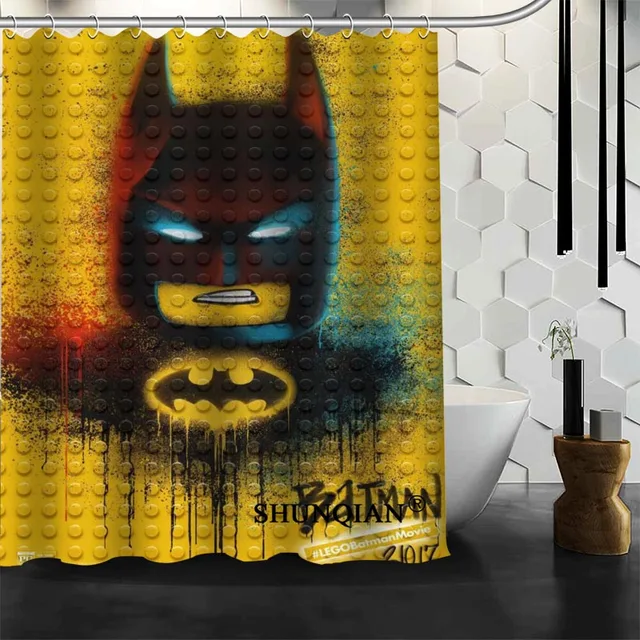 Custom Lego Shower Curtain High Quality Bathroom Accessories Custom Lego Shower Curtain High Quality Bathroom Accessories Polyester Fabric With Holes
