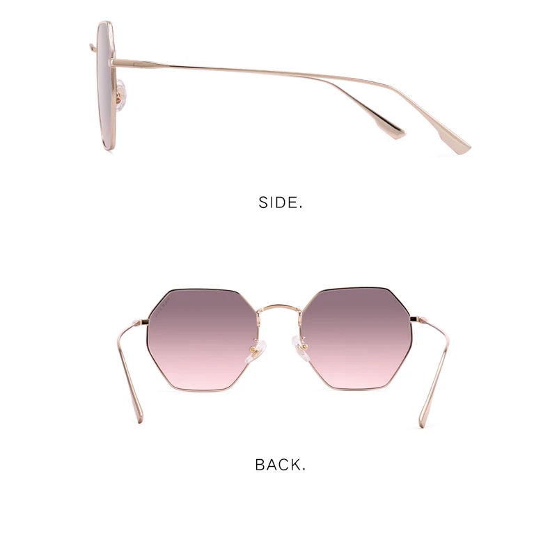 Женские модели моделей металлический каркас солнцезащитные очки PARZIN, высокое качество нейлона светлые очки цвета линзы тенденция многоугольник мода