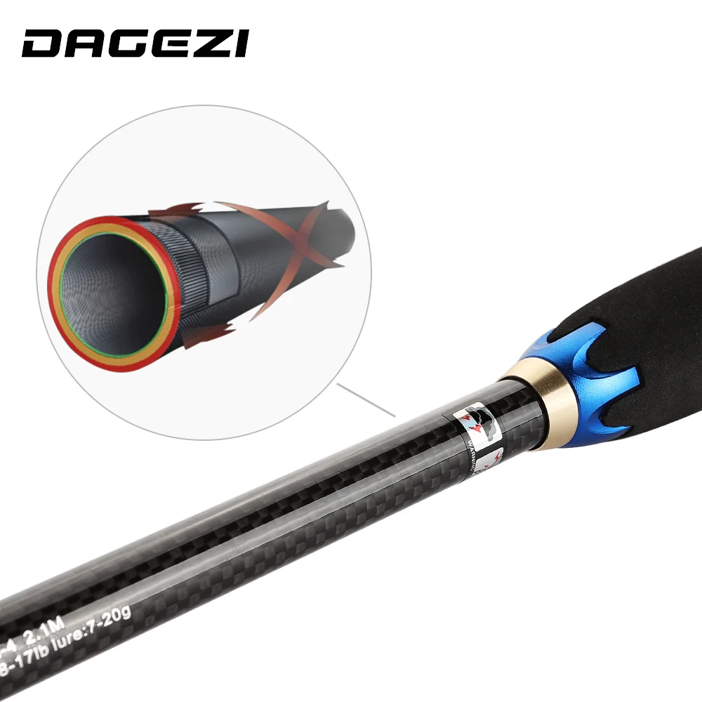 DAGEZI HY удочка для приманки 1 8 м/2 м 4 секции M Power 7 20 г углеродное волокно дорожная