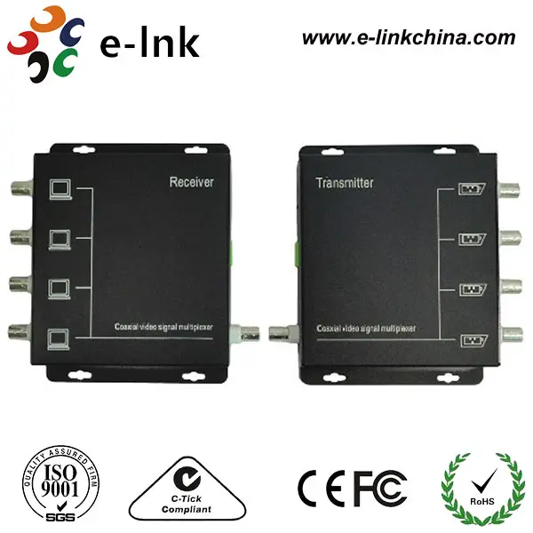 

2Ch Coaxial video signal multiplexer for CCTV camera surveillance