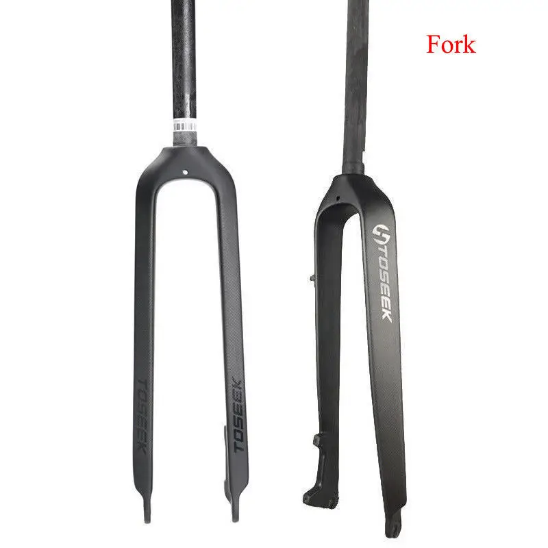 TOSEEK Carbon Fiber MTB Fork Mountain Bike Rigid Straight Disc Brake 2627.529 Forks 3K Super light  (12)