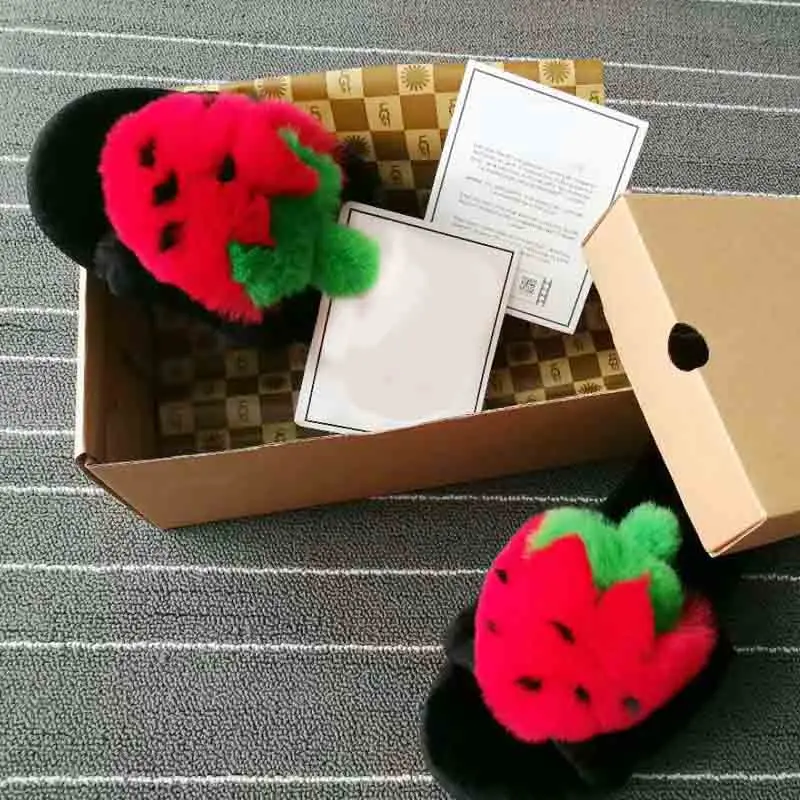 Женские домашние тапочки с овечьим мехом и кроликом, украшение для лица, любовь, домашние тапочки, нескользящая Уличная обувь - Цвет: Grey upper 15