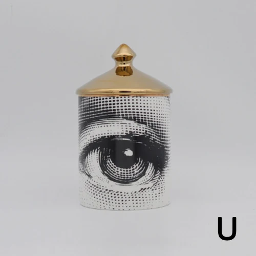 Подсвечник Fornasetti, ручная работа, кувшин для свечей, ретро, Lina, для хранения лица, керамический контейнер, украшение для дома, ювелирный ящик для хранения - Цвет: U