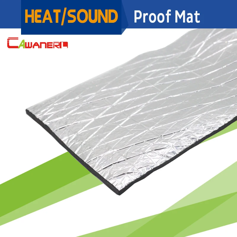 

Cawanerl 1 Piece 20CM X 100CM Aluminum Foil Car Heat Shield Sound Proofing Cover Insulation Mat Deadening Noise Control Deadener