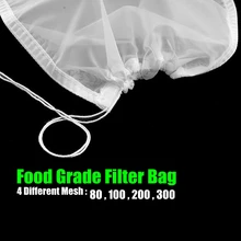 5 шт. 80~ 300 сетчатый пищевой Высокоточный нейлоновый фильтр-мешок для винограда, вина, для производства фруктового соевого кофе, кухонного бара, сетчатый мешок