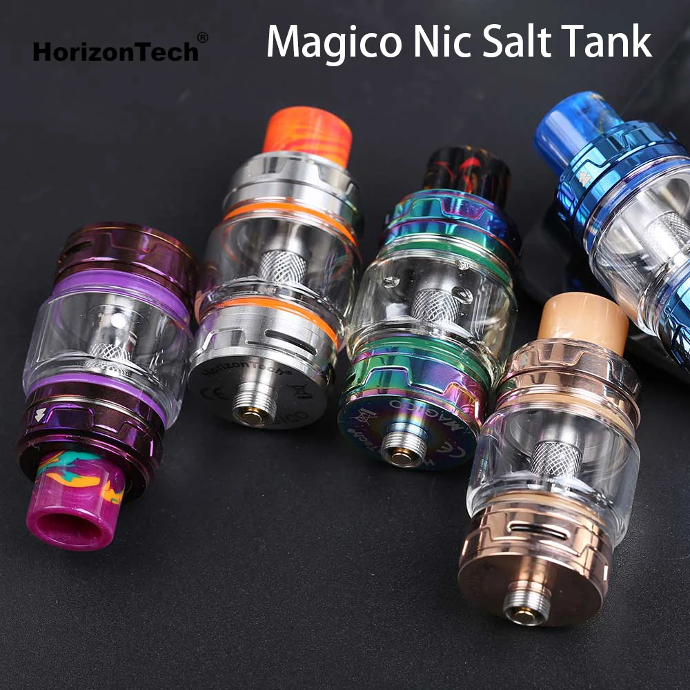 

Original HorizonTech Magico Nic Salt Tank 5.5ml Electronic Cigarette Atomizer For 510 Box Mod VS HorizonTech Falcon King Vape