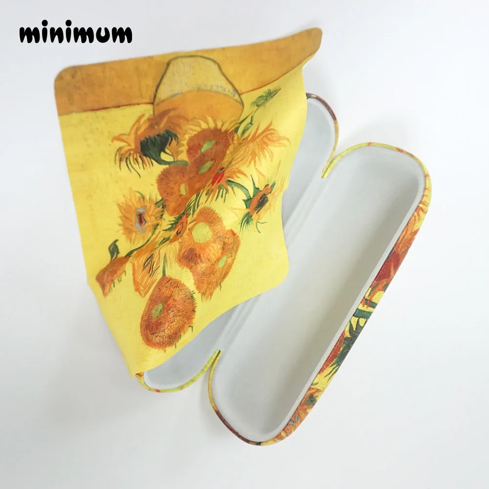 PU Leather Glasses Case For men Hard Frame Eyeglass Case Women Reading Glasses Box Black Spectacle Cases with 1pcs glaases cloth1 (11)
