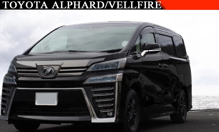 Для Toyota Alphard Vellfire 30-, автомобильные накладки на зеркало заднего вида, наклейки с блестками, декоративные полоски, аксессуары