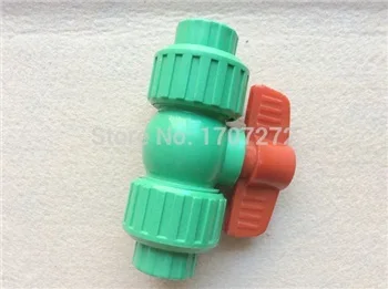 Цвет зеленый качеством экологические ppr шаровой клапан в Размеры 20 мм 25 мм 32 мм 40 мм 50 мм 63 мм с двумя союзов