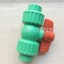 Цвет зеленый качеством экологические ppr шаровой клапан в Размеры 20 мм 25 мм 32 мм 40 мм 50 мм 63 мм с двумя союзов