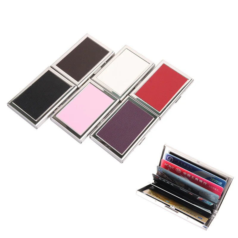 

2018 new arrival High-Grade stainless steel men credit card holder women metal bank card case card box