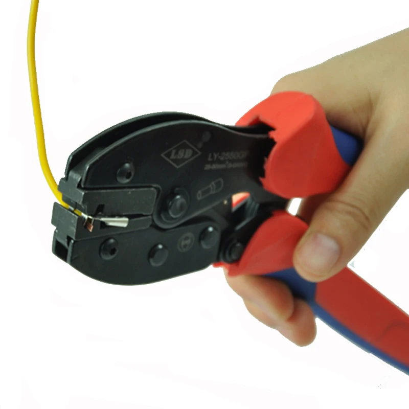 LY-06FL Hand Crimping Tools for flag connectors and non-insulated plug connectors 6.3mm2 6AWG Ratchet Pliers crimper 2