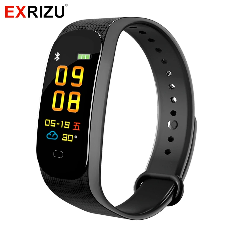 

EXRIZU M5 Heart Rate Smart Wristband G-sensor Pedometer Blood Oxygen Blood Pressure Message Reminder Sport Bracelet for Phone