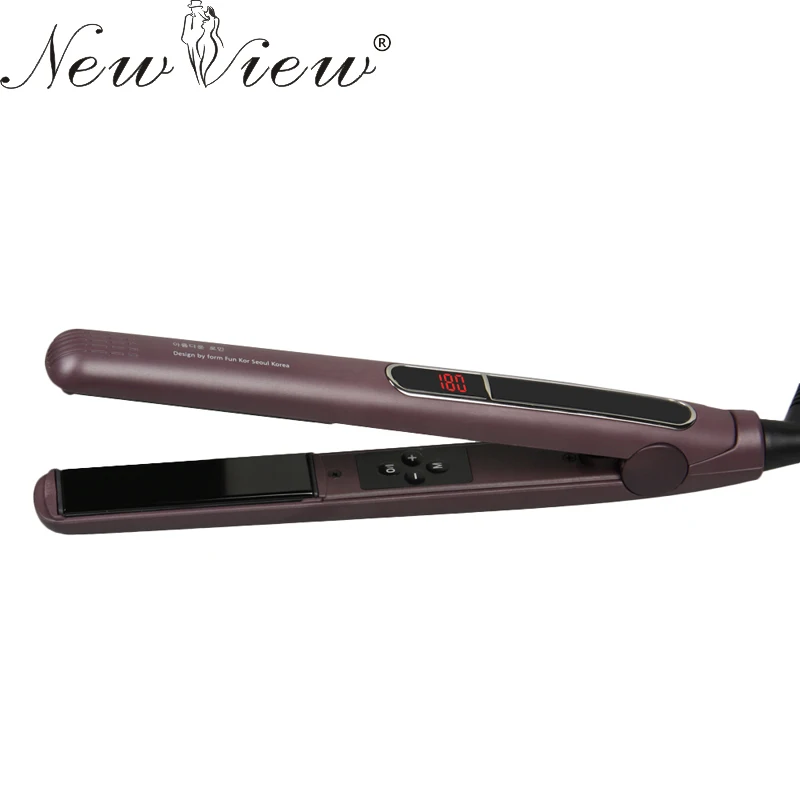 

NewView Ceramic Anion Professional Hair Straightening Flat Iron Intelligent Digital Hair Curler Styling Tools Straightener